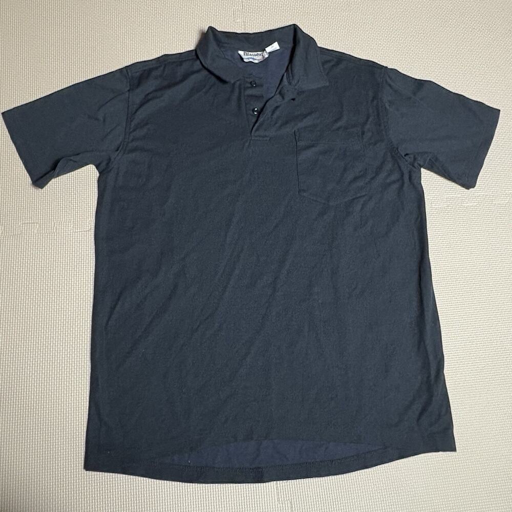 Blauer USA Polo Shirt Mens L Navy Blue Short Sleeve Uniform Tactical Made in USA